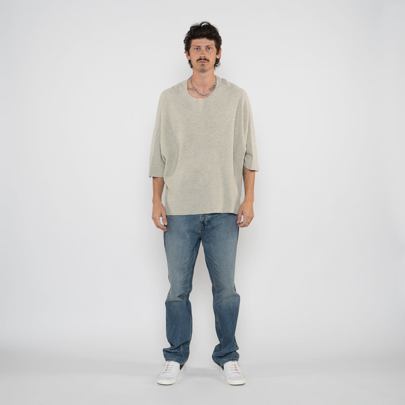 Fear Of God Essentials Waffle Tee - Heather Stone